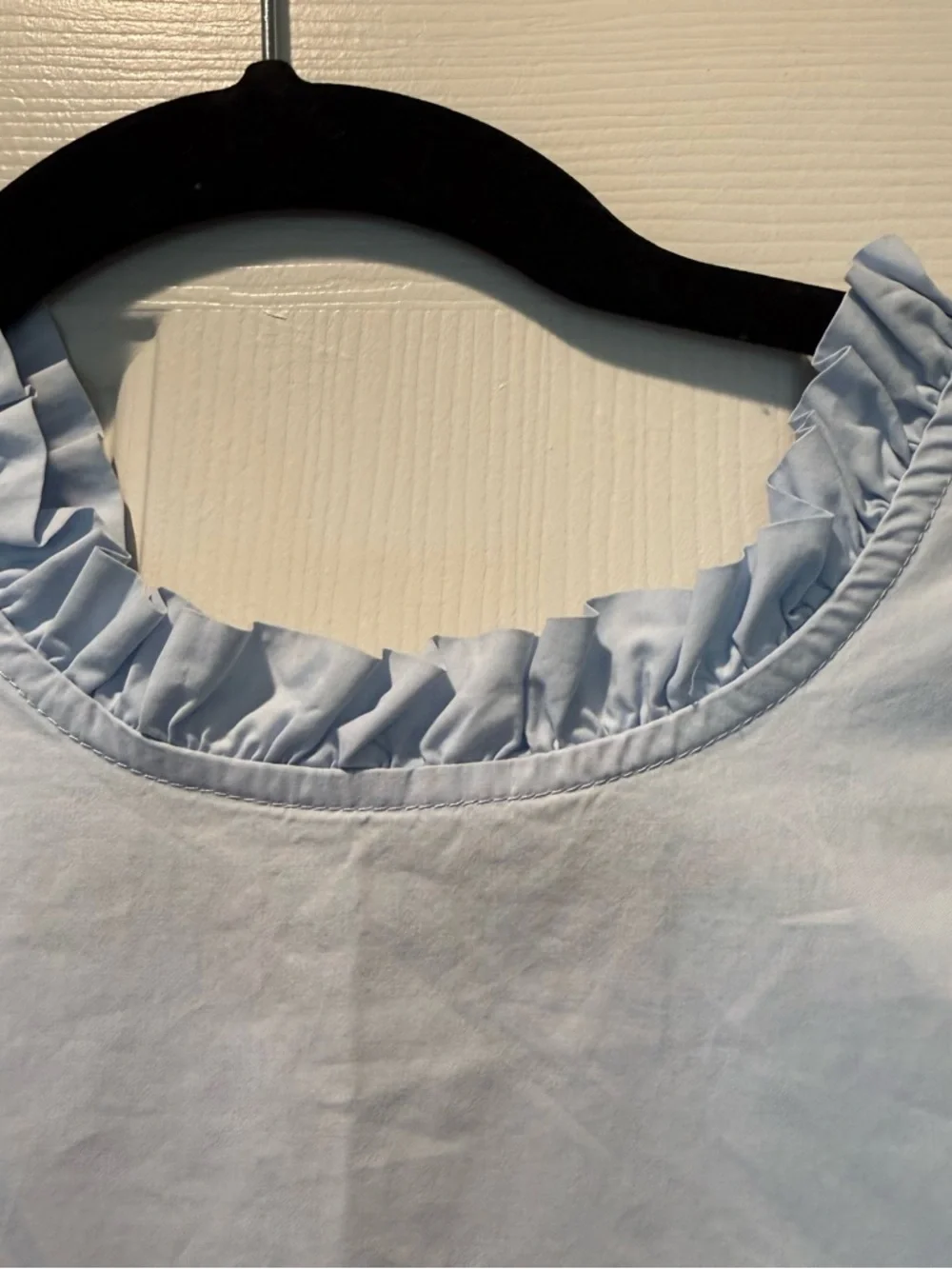 English Factory Light Blue Ruffle-Sleeve Blouse - Picture 3 of 7